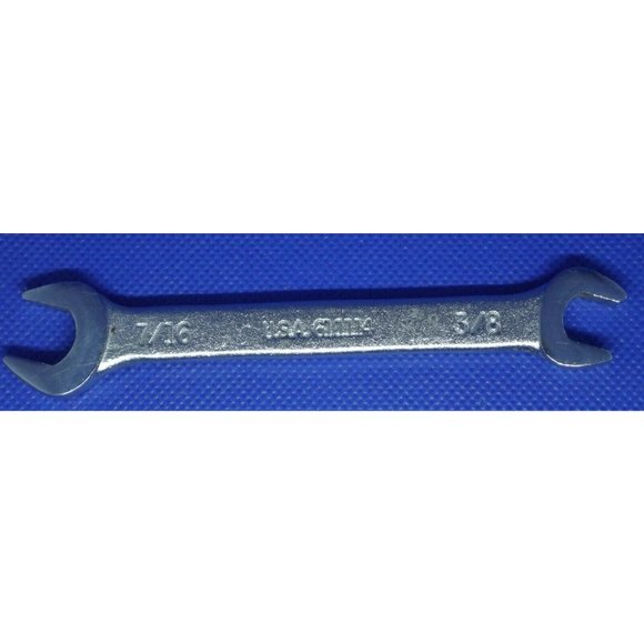 Easco U.S.A. 611114 7/16in X 3/8in SAE 6 Point Open End Wrench - Picture 2 of 9